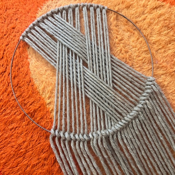 Vintage 70s Handmade Macrame Wall Hanging - Picture 3 of 4